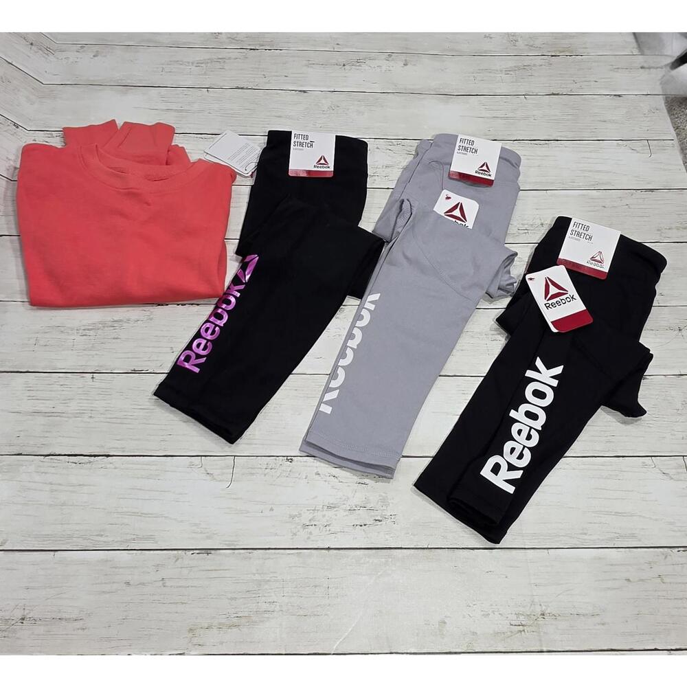 NWT Girls Reebok Activewear Sweatshirt and Leggings Set - Sz Small